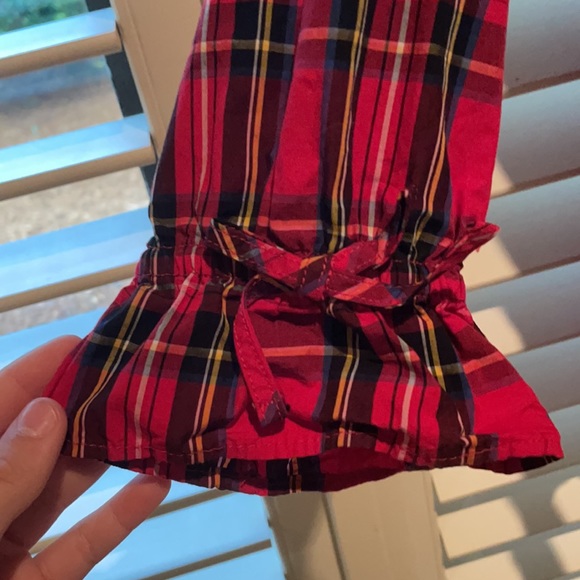 Crew cuts girls size 10 plaid Christmas blouse - Picture 4 of 8